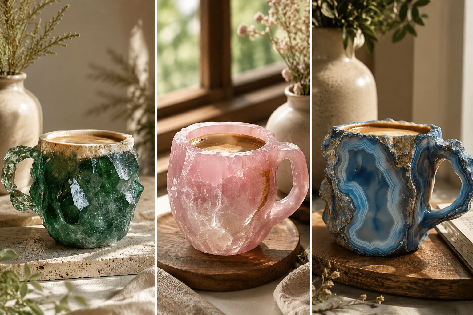 Coffee mugs made by minerals