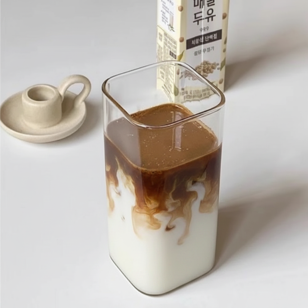 Heat resistant coffee glass with a straw and cover, perfect for travels