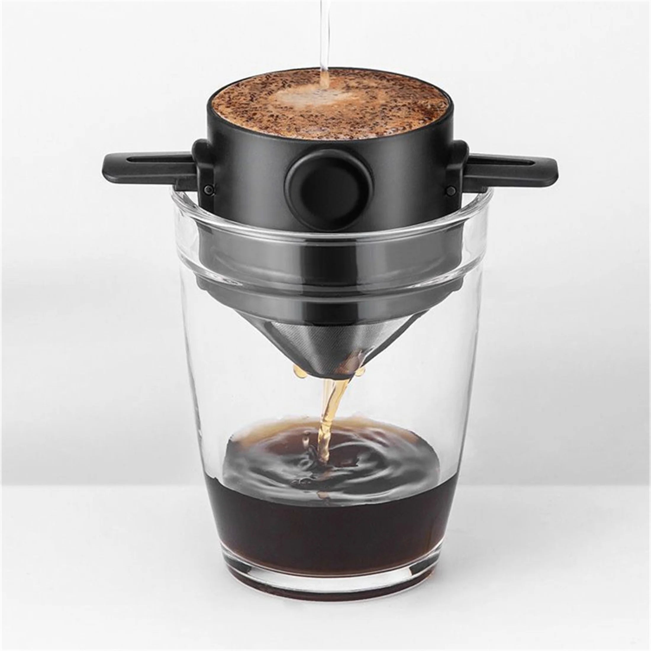 Portable filter coffee maker from stainless steel